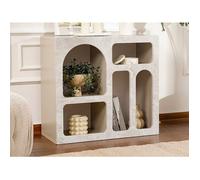 Console avec 5 niches - Effet marbre gris - LUELA