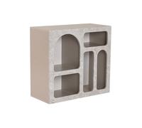 Console avec 5 niches - Effet marbre gris - LUELA