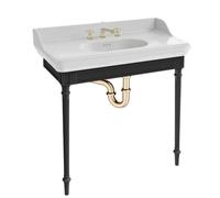 Console avec plan vasque - JACOB DELAFON - Cléo 1889 - Style rétro - Finition or - Installation simplifiée