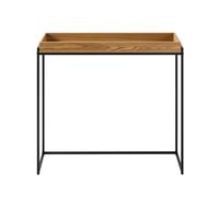 Console avec plateau à rebords et pieds en métal noir L100 cm - JESSIE