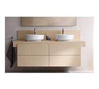 Console Balcon BA90610IEIE0000 140 x 55 x 37 cm, 2 découpes, vasque des deux côtés, beige sable Duravit