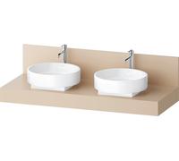 Console Balcoon Duravit rectangulaire, 2 découpes des deux côtés , 1400x550x370mm, BA90610IEIE0000, Couleur: Beige sable