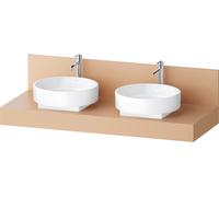 Console Balcoon Duravit rectangulaire, 2 découpes des deux côtés , 1400x550x370mm, BA90610IHIH0000, Couleur: Terraccino
