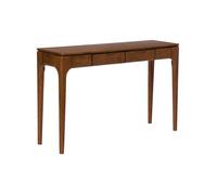 Console bois d'hévéa placage frêne 2 tiroirs noyer - Alienor