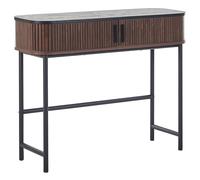 Console Bois Sombre Et Noir Jose Bois foncé