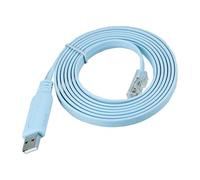 Console Cable USB vers RJ45, Câble de Console 1,8m pour Cisco, Ubiquiti, Mikrotik, TP-Link, Routeurs et Switches, Cable Console USB RJ45 pour Appareils Réseau Compatible Windows, Linux, Mac OS (Bleu)