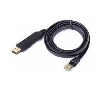 Console Cable USB vers RJ45, Câble de Console 1,8m pour Cisco, Ubiquiti, Mikrotik, TP-Link, Routeurs et Switches, Cable Console USB RJ45 pour Appareils Réseau Compatible Windows, Linux, Mac OS (Noir)