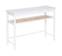Atmosphera Console Cabras 2 niveaux cannage L110 cm Blanc
