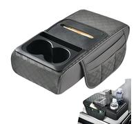 Console Centrale Auto,Accoudoir Multifonction Véhicule - Coussin en Cuir Imperméable pour Console Centrale De Camion avec Porte-Gobelet Et Emplacement pour Téléphone