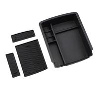 Console Centrale Boîte Plateau Console Centrale Voiture Couche Rangement Centrale Boîte À Gants Console Centrale Noire Compatible Avec VW Pour Golf 7 Pour Golf Pour Mk7 VII 5G GT IR(Silicone pad)