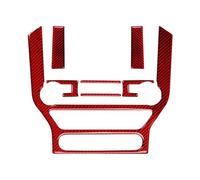 Console Centrale De La Garniture Pour Ford pour Mustang GT 2015-2021 Autocollant De Décoration Pour Console Multimédia Cadre Garniture Navigation Intérieure Voiture(A set(Red))