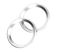 Console Centrale Garniture Garniture De Haut-parleur Moulures Intérieures Décoratives Pour Mazda CX-5 CX5 2018-2021(Silver 2pcs-B)