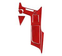 Console Centrale Garniture Pour Corvette Pour C7 2014-2019 Accessoires De Voiture En Fiber Carbone Console Centrale Porte-Gobelet Autocollant Decal Garniture Intérieure Couverture(rouge)