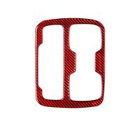 Console Centrale Garniture Pour GMC Pour CANYON 2015+ Voiture Contrôle Central Boîte De Changement Vitesse Panneau Cadre En Fiber Carbone Autocollant Garniture Accessoire(rouge)