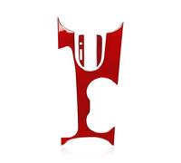 Console Centrale Garniture Pour Mustang pour GT 2015 2016 2017 2018 2019 2020 panneau de changement de vitesse de voiture autocollant revêtement d'habillage intérieur(rouge)