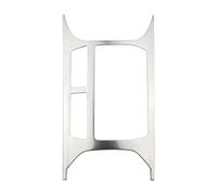 Console Centrale Garniture Pour VW Pour T-ROC Pour TROC 2018 2019 2020 2021 2022 Accessoires Voiture Console Centrale Panneau Tasse D'eau Couvercle Cadre Autocollant Garniture(Silver-stainless)