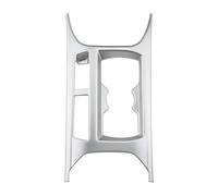 Console Centrale Garniture Pour VW Pour T-ROC Pour TROC 2018 2019 2020 2021 2022 Accessoires Voiture Console Centrale Panneau Tasse D'eau Couvercle Cadre Autocollant Garniture(Silver-abs)