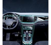 Console Centrale Intérieure De Voiture TPU Film pour Volkswagen T-ROC 2021-2022,Transparent Film De Protection Intérieur,Anti-Rayures,for RHD