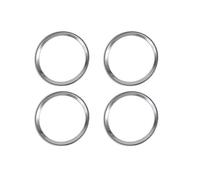 Console Centrale Panneau Pour Land Pour Rover Pour Discovery Pour Sport 2015-2017 Garniture De Haut-parleur Porte En ABS Chromé Noir Brillant décoration autocollante(4pcs Silver)