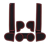 Console Centrale Tapis Antidérapant pour Mazda 3 BK 2003-2009 MK1 MPS Joint Fente Porte Style Voiture Contrôle Central Rangement Tasse d'eau Tapis Antidérapant(Rosso)