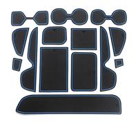 Console Centrale Tapis Antidérapant pour Toyota RAV4 2019 2020 2021 2022 XA50 RAV 4 50 Tapis Coffre Fente Porte Coussinets Caoutchouc Antidérapant Autocollants Voiture Accessoires Tasse(Lhd-Blue)