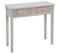Console ""Charme"" bois blanchi L80cm - Atmosphera Créateur d'intérieur