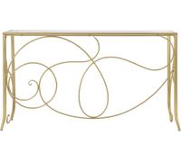 Console Console Art 140 x 40 x 80 cm métal miroir MDF or