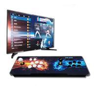 Console d'arcade rétro 10888 avec panneau lumineux RVB, joystick 8 voies et 16 boutons - Système de jeu à domicile HD 720p pour divertissement en famille