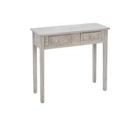 Console de 2 Tiroirs en bois blanchi - L80 x P30 x H76 cm - -