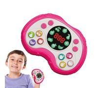 Console de à poussée rapide,console de à poussée rapide Écran LED | Assortiment de fruits de puzzle interactif éducatif pour garçons filles fête de anniversaire intérieu Rose vif