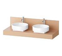 Console Balcoon Duravit rectangulaire, 2 découpes des deux côtés , 1400x550x370mm, BA90610IHIH0000, Couleur: Terraccino