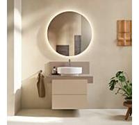 Console de balcon Duravit BA90560IFIF0000 80 x 55 x 37 cm, vasque découpée 2000 au centre, Umbra mat