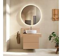 Console de balcon Duravit BA90560IHIH0000 80 x 55 x 37 cm, 1 vasque centrale découpée, Terraccino mat