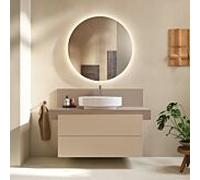 Console de balcon Duravit BA90570IFIF0000 100 x 55 x 37 cm, 1 découpe, vasque centrale, terre d'ombre mate