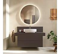 Duravit Console de balcon BA90570IGIG0000 100×55×37 cm, découpe 2000, vasque centrale, brun ardoise