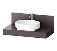 Console Balcoon Duravit rectangulaire, 1 découpe au centre , 1000x550x370mm, BA90570IGIG0000, Couleur: Marron ardoise