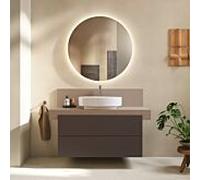Console de balcon Duravit BA90580IFIF0000 120 x 55 x 37 cm, 1 découpe, vasque centrale, terre d'ombre mate