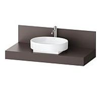 Console Balcoon Duravit rectangulaire, 1 découpe au centre , 1200x550x370mm, BA90580IGIG0000, Couleur: Marron ardoise