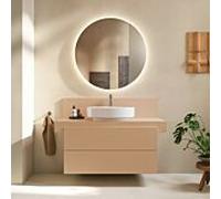 Console de balcon Duravit BA90580IHIH0000 120 x 55 x 37 cm, découpe 2000 , vasque centrale, Terraccino mat