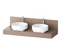 Console Balcoon Duravit rectangulaire, 2 découpes des deux côtés , 1400x550x370mm, BA90610IFIF0000, Couleur: ombre