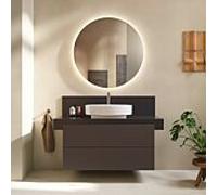 Console de balcon Duravit BA90640IAIA0000 100 x 55 x 37 cm, découpe 2000 , centre du bassin, structure de lave, composite minéral