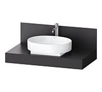 Console de balcon Duravit BA90640IAIA0000 100 x 55 x 37 cm, 1 découpe, vasque centrale, structure lave, composite minéral