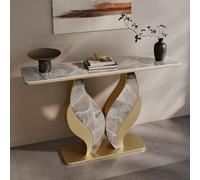 Console de canapé, table console étroite, table console, table d'entrée rectangulaire étroite, table d'entrée extra longue avec base à double arc, table d'entrée pour salon, couloir, entrée