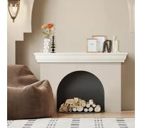 Console de cheminée blanche - Habillage de cheminée déco - Cimaise étagère murale 182,8 cm - Solution cheminée moderne для votre maison