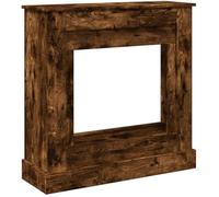Console de cheminée - VIDAXL - 90x30x90 cm - Chêne fumé - Flamme LED - Bois d'ingénierie