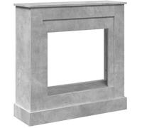 vidaXL Cadre de cheminée gris béton bois d'ingénierie 90x30x90 cm