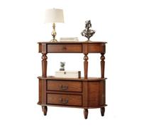 Console de Ferme à 3 tiroirs, Table d'entrée en Bois Rustique(Brown,L)