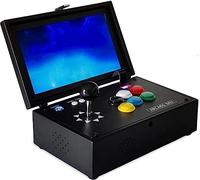Console de jeu d'arcade de combat de type ordinateur portable, mini boîte d'arcade 3D portable de 8 Go + 128 Go avec fonction de commutation de langue de pause de jeu et prise en charge for 4 personne