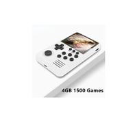 Console de jeu portable blanc mini 3. 2 pouces 4 go 1500 jeux rétro gratuits 8 16 32 128 bits cadeau pour enfants