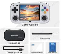 Console de jeu portable, écran 2,8 pouces, résolution 640 x 480, jusqu'à 512 Go de mémoire extensible, gris, 128G(11K jeux)
